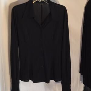 GO 12 snap fitted black blouse worn once